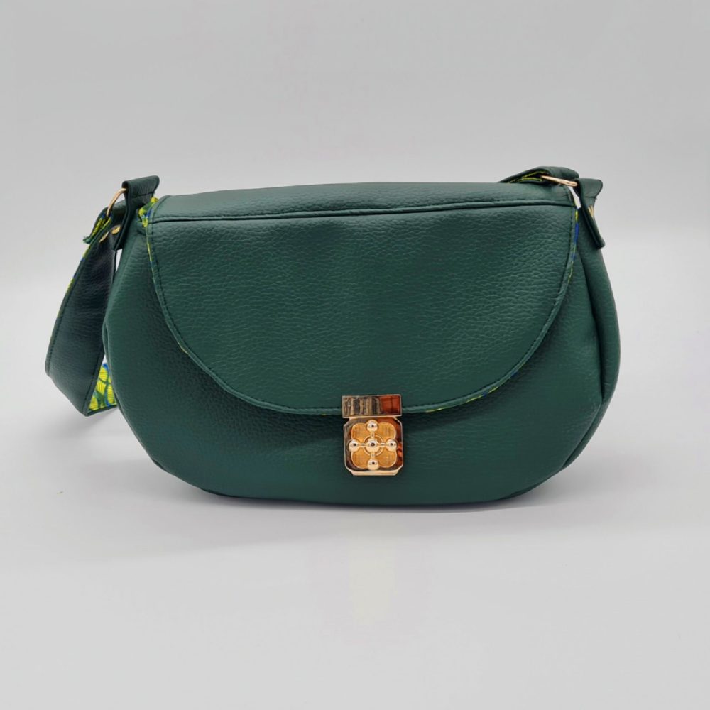 Sac à main couleur vert bouteille vu de face