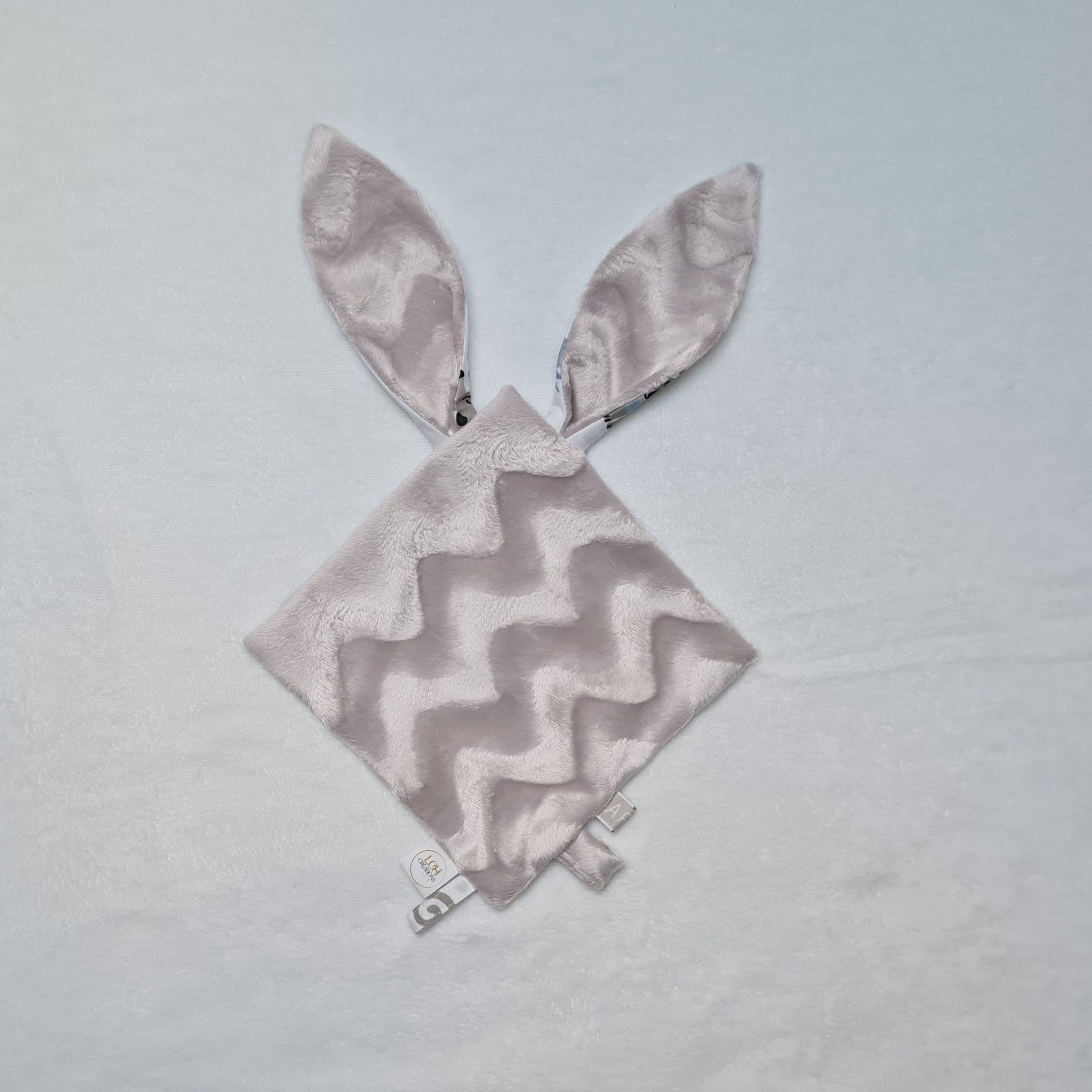 doudou à personnaliser vu côté minky beige